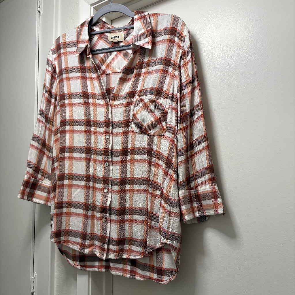 L’agence Flannel Pattern Shirt - Nwot - Size Medium